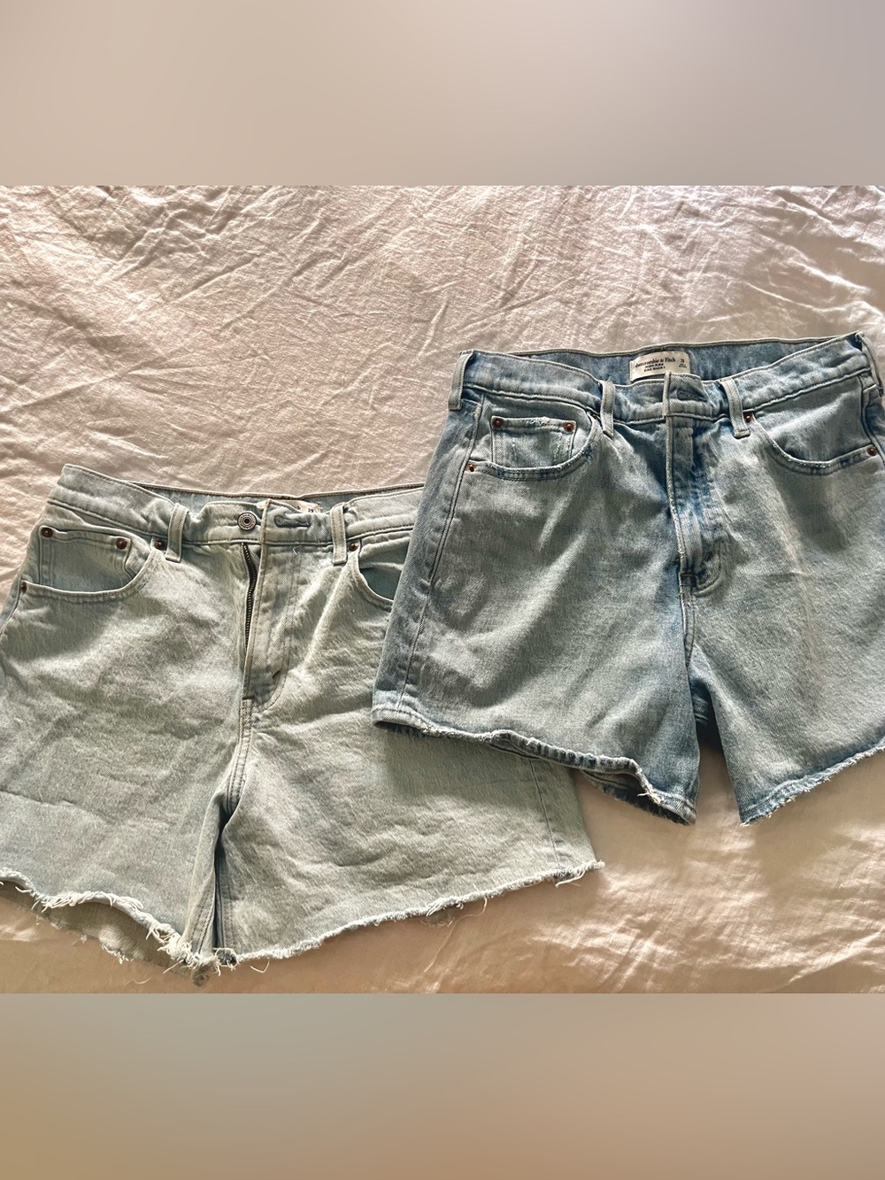 2 Abercrombie & Fitch High-Rise Dad Shorts